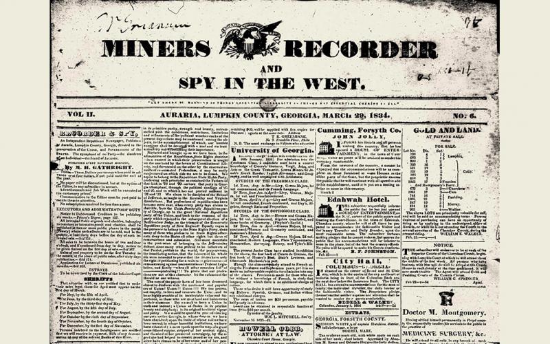 New edition: 1830s newspaper added to library's collection