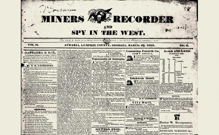 New edition: 1830s newspaper added to library's collection