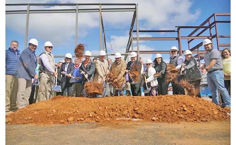 State and local representatives, school officials and builders joined together to celebrate the long-awaited groundbreaking for what will be the new Lumpkin County Elementary School, which is set to open in Fall 2023.