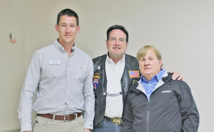 Candidates, from left, Dan Brown, Lance Bagley and Johnny Ariemma were the big Election Night winners in Dahlonega on Tuesday evening.