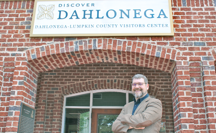 Dahlonega/Lumpkin County Tourism Director Sam McDuffie is ready to welcome spring travelers to the Visitors Center.
