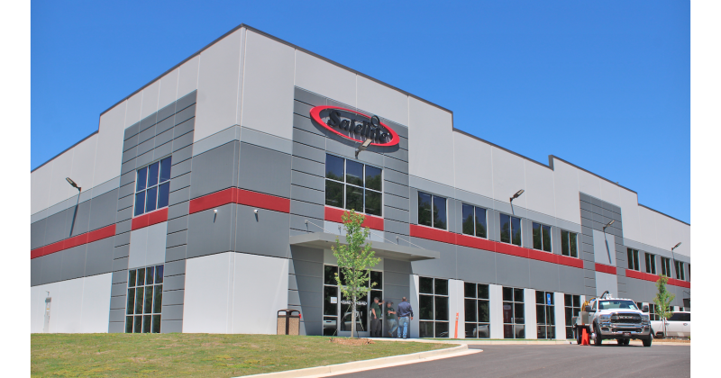 Satellite Industries held a ribbon cutting last week to celebrate its new 172,000 square foot manufacturing and distribution center, located on Fannie Russell Road in Lumpkin County.