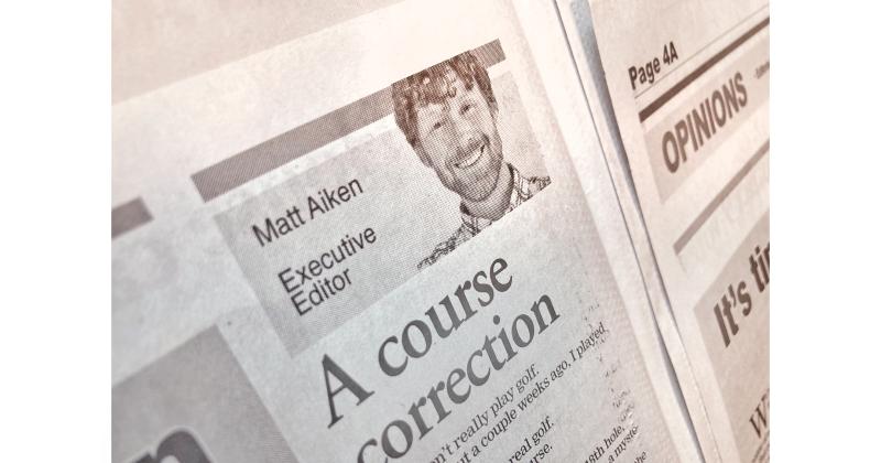The Nugget’s Matt Aiken took a swing at conquering a nearby golf course along with family and friends.