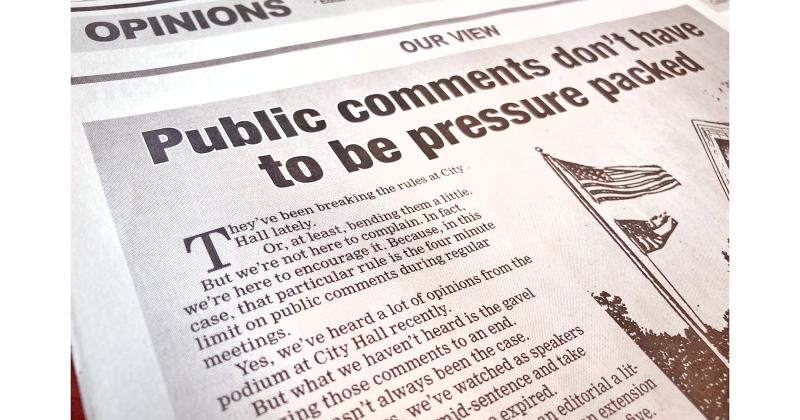 Local folks are having their opinions heard at City Hall, and that’s a good thing.