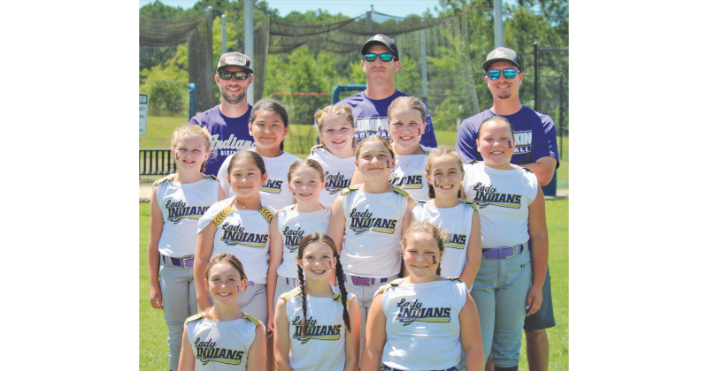 The Lumpkin 10U softball team gathers for a photo after finishing third in the State Championship Tournament.