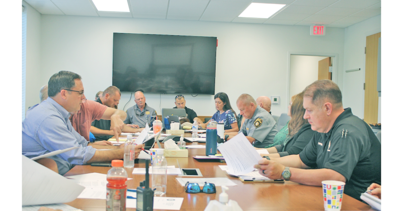 Members of the Lumpkin County Board of Commissioners, County staff and employees of the Lumpkin County Sheriff’s Office gathered last Wednesday to discuss priorities for the department’s FY’27 budget.