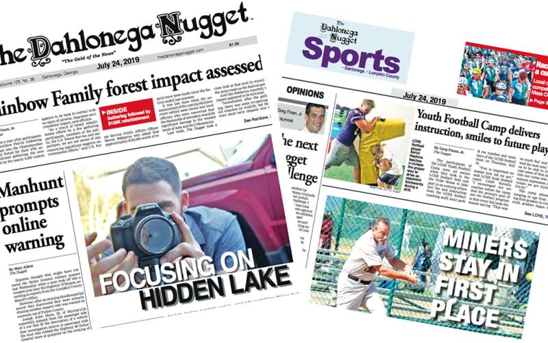 THE JULY 24 EDITION OF THE DAHLONEGA NUGGET IS OUT NOW