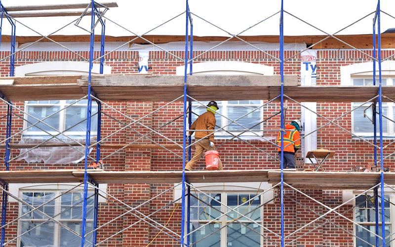 Construction is moving along quickly on the new downtown hotel that’s set to open some time this summer.
