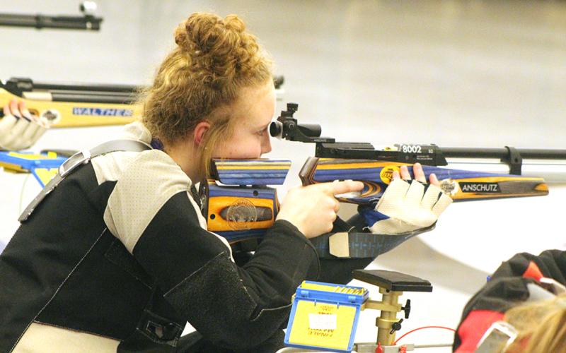 Ansley Gilstrap shot a personal best 288 to earn Top Gun honors and help her team defeat Gainesville in the team’s final match of the 2019-2020 regular season.