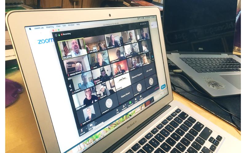 The Dahlonega City Council met via Zoom teleconference last Monday with many members of the public listening in.