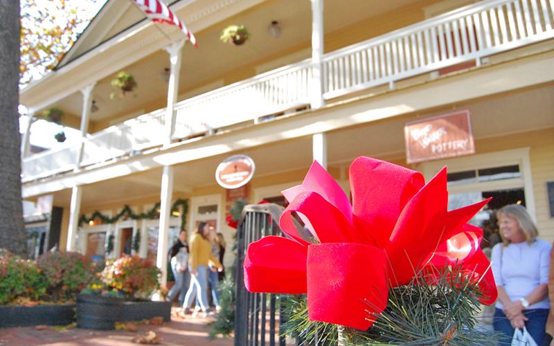 Dahlonega's public square was still a popular destination for holiday shoppers despite the ongoing pandemic.