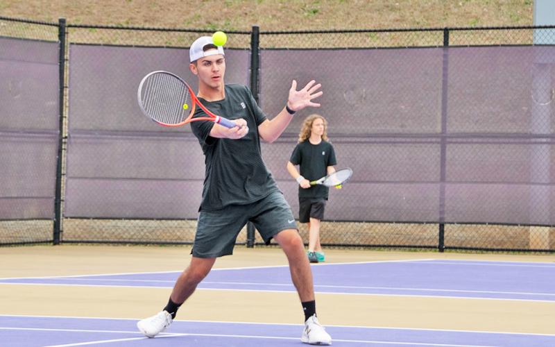 Senior Chris Welch and his partner Jack Lowry have been a strong point for Lumpkin throughout its region schedule.