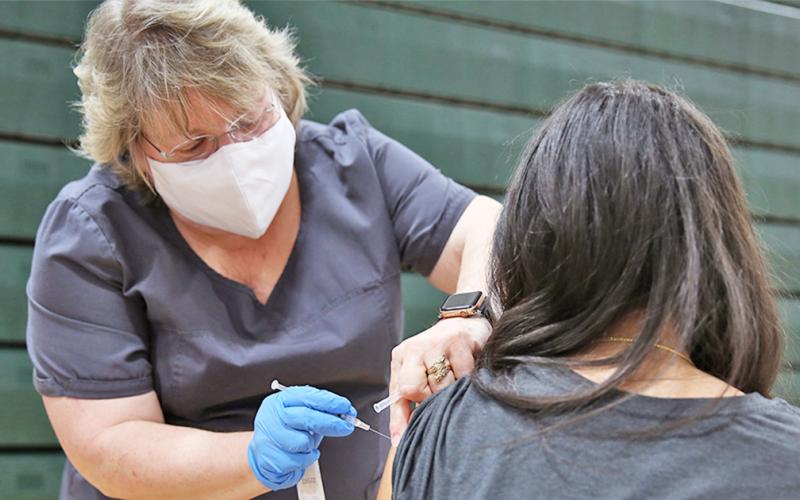 UNG will host four town halls on its Dahlonega, Blue Ridge and Gainesville campuses and online to provide information about the COVID-19 vaccine.  (Photo by PEGGY COZART/UNG)