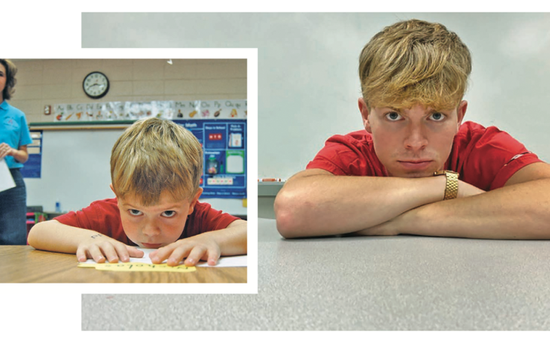 The Nugget was around for Nic Anderson’s first day of school at Lumpkin County in 2008. It was then that a slightly bleary eyed kindergartener arrived at the classroom of Staci Head and Jennifer Barrett and looked into the camera of Nugget reporter Matt Aiken. Last month, Anderson reenacted that photo.