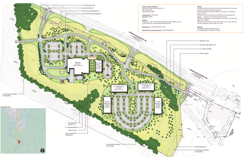 The Lumpkin County Board of Commissioners officially approved the plan for the upcoming hospital that will sit along GA 400.