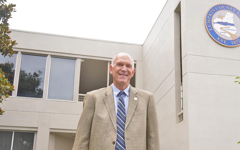 Lumpkin's new County Manager Alan Ours arrived for his first day on the job Monday, August 2. Most recently serving as County Manager in Glynn County, Ours arrives with nearly four decades of local government service in Georgia and South Carolina and is eager to get to work in Lumpkin County.
