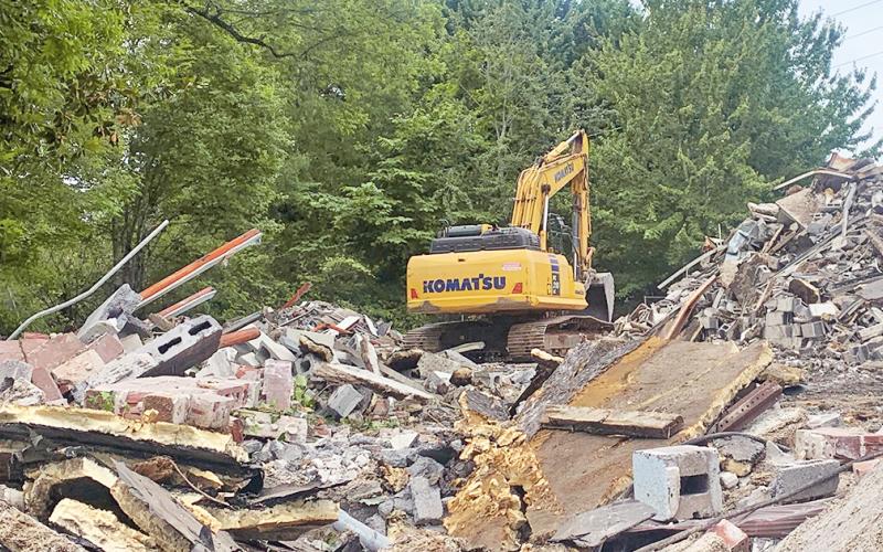 The old city school building was demolished recently and the property now sits vacant.