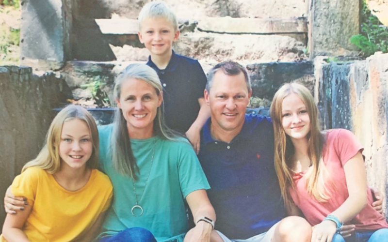 New head football coach Heath Webb, his wife Jesi, and their children  Josie, Abbie Kate and Thomas are getting ready to move back to Lumpkin County.