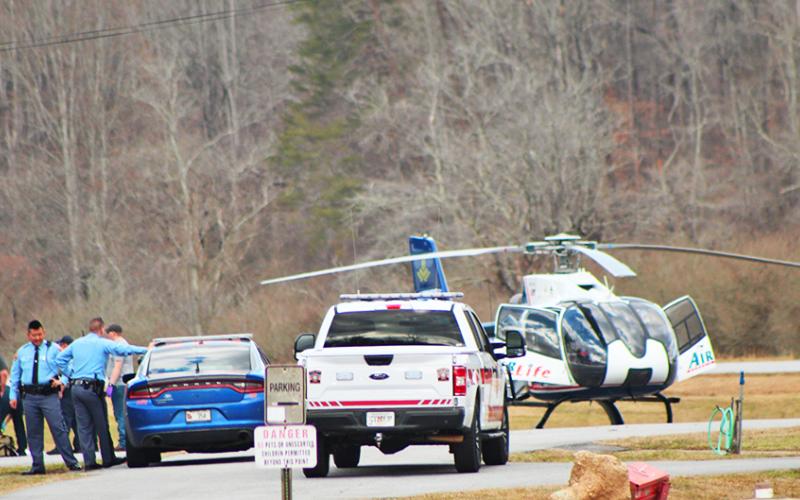 Emergency responders air-lifted a shooting victim after a dispute. The victim spent nearly two weeks in the hospital.