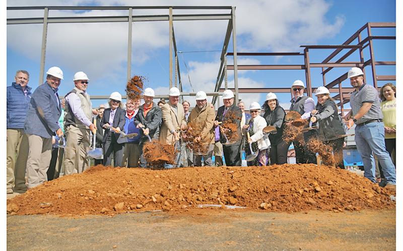 State and local representatives, school officials and builders joined together to celebrate the long-awaited groundbreaking for what will be the new Lumpkin County Elementary School, which is set to open in Fall 2023.