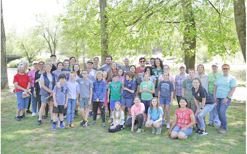 It was a true team effort at Yahoola Creek Park last Wednesday as members of several local organizations added numerous plants to the area around the All-Abilities Playground.