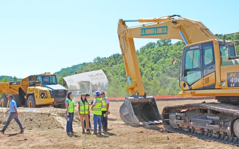 Construction crew members, hospital workers and local dignitaries all joined together to celebrate the groundbreaking of Lumpkin's future hospital.