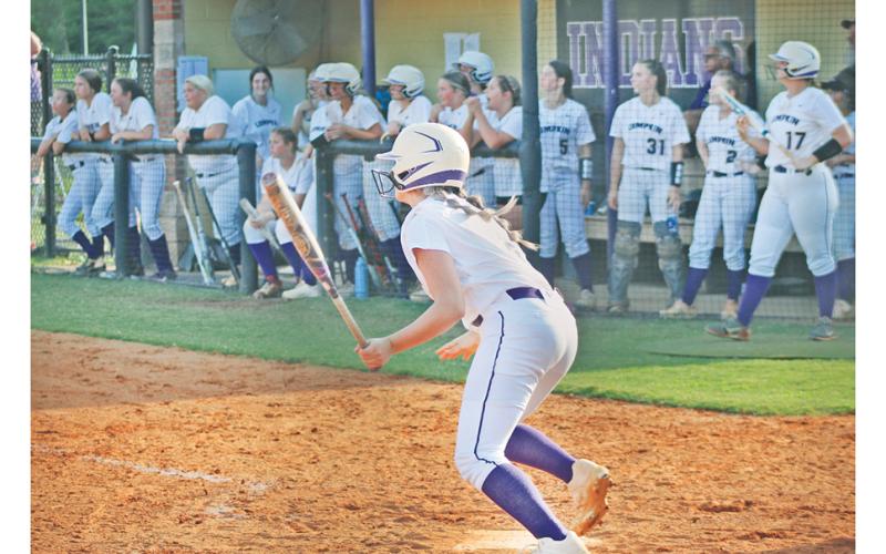 Lumpkin County third baseman Hailey Mincey runs out a hit as the team kicks off its season at home against Madison County last week.