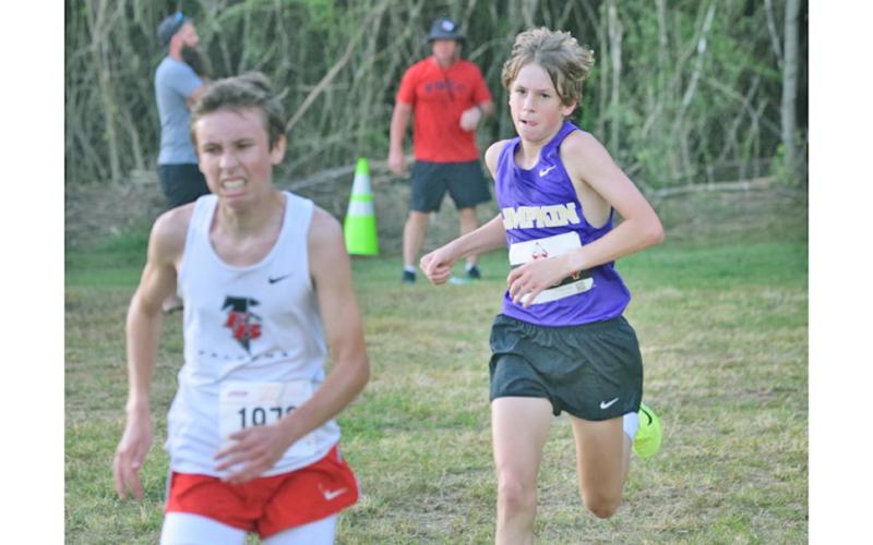 Lumpkin runner Sam Edwards raced his way to a personal best in North Hall last week.
