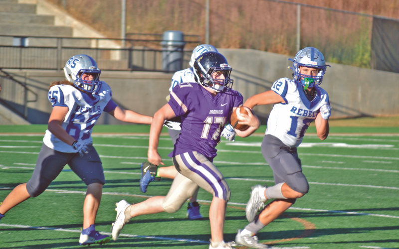 Lumpkin 7th grader Caleb Yorkey had a big game for the Indians as they defeated Fannin County last week in a game played at LCHS.