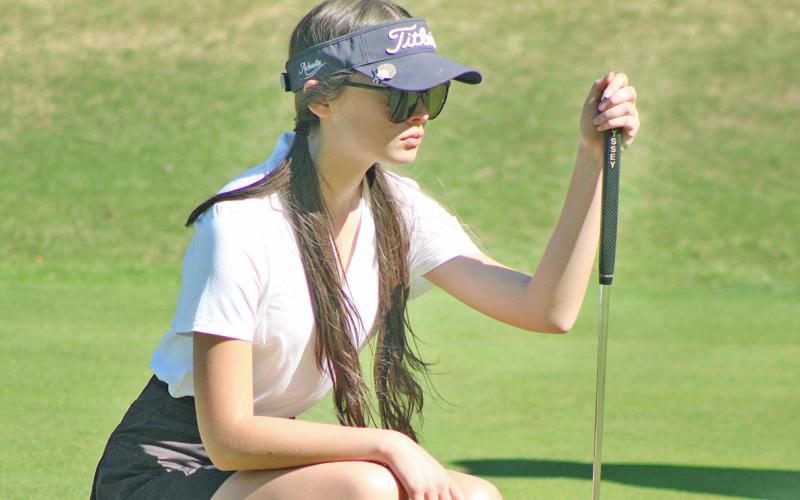 Nicole Sandberg led Lumpkin County girls team with a round of 47 against Johnson High School.