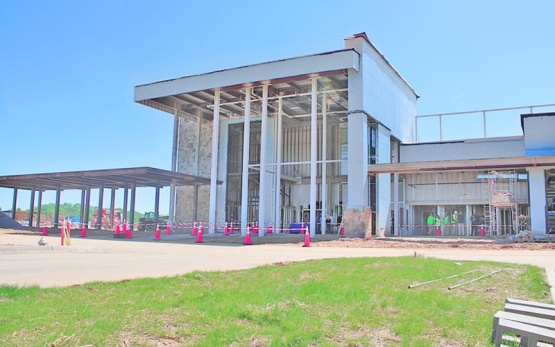 Clear signs of progress are visible on the site of the new Northeast Georgia Medical Center campus in Lumpkin County.