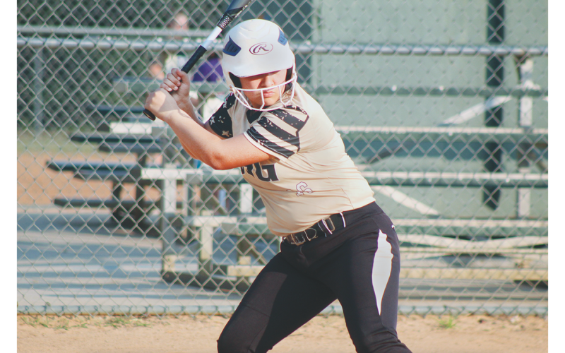 Mathiel Mendoza steps into the batter’s box and keeps her eye on the opposing pitcher.