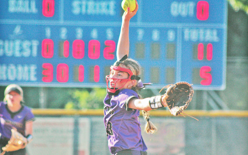 Addilaide Antonia closes out the Indians game against Fannin County that saw a 13-6 finish for the Indians.