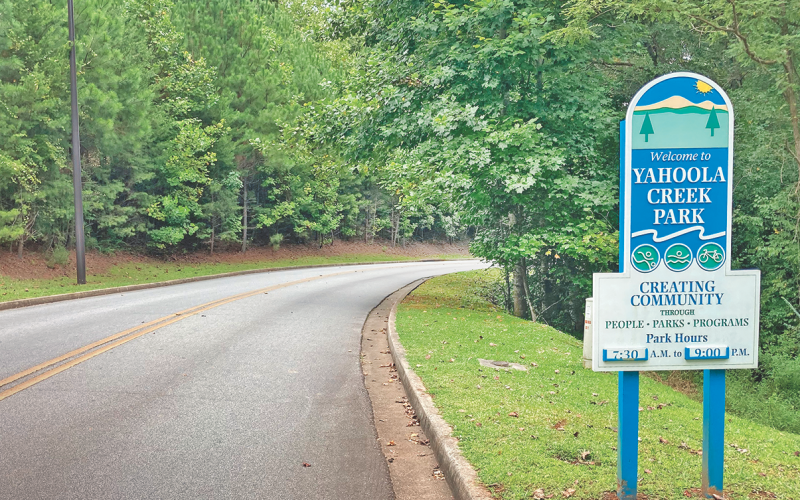 A woman returned to Yahoola Creek Park after dark last week, where she was allegedly attacked.