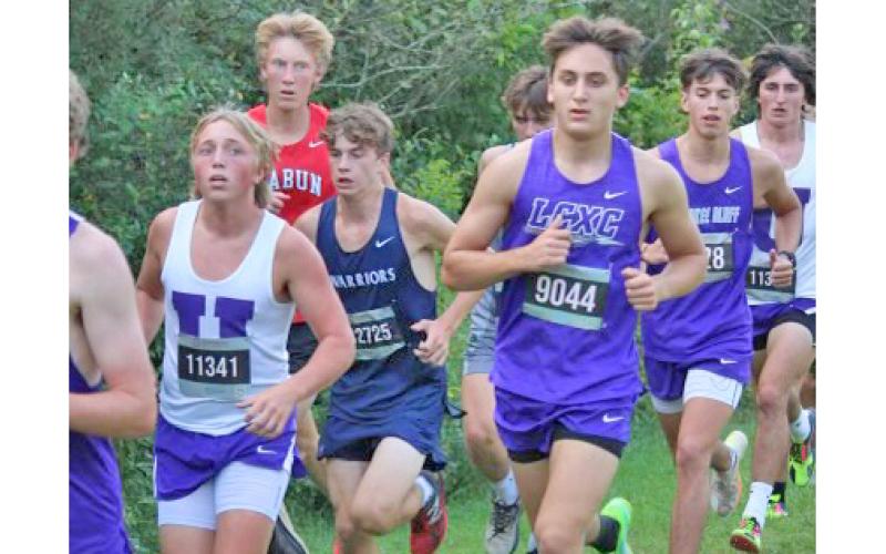 Hagen Glenn runs a tough race at the Mountain Invitational.