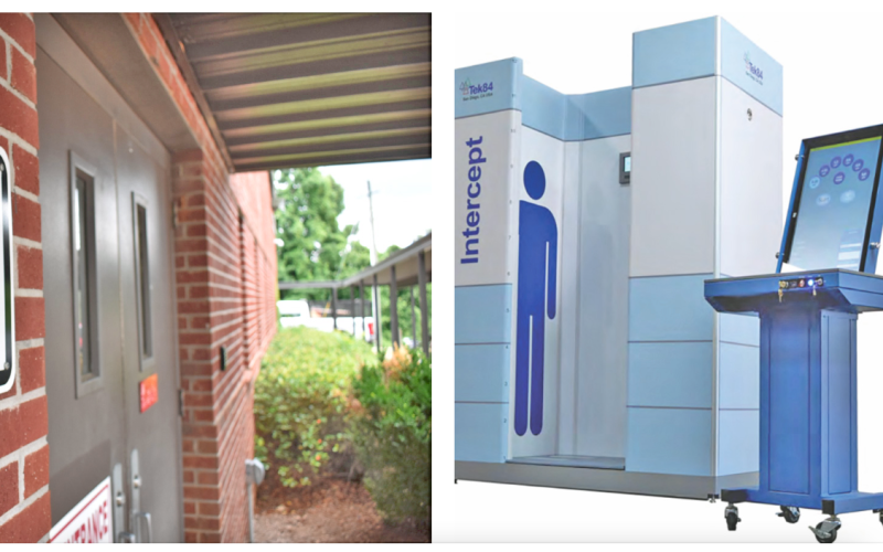 The Tek84 body scanner measures 3 feet x 6 feet, which the company claims is “the smallest operational footprint in the industry,” and is easily relocatable.
