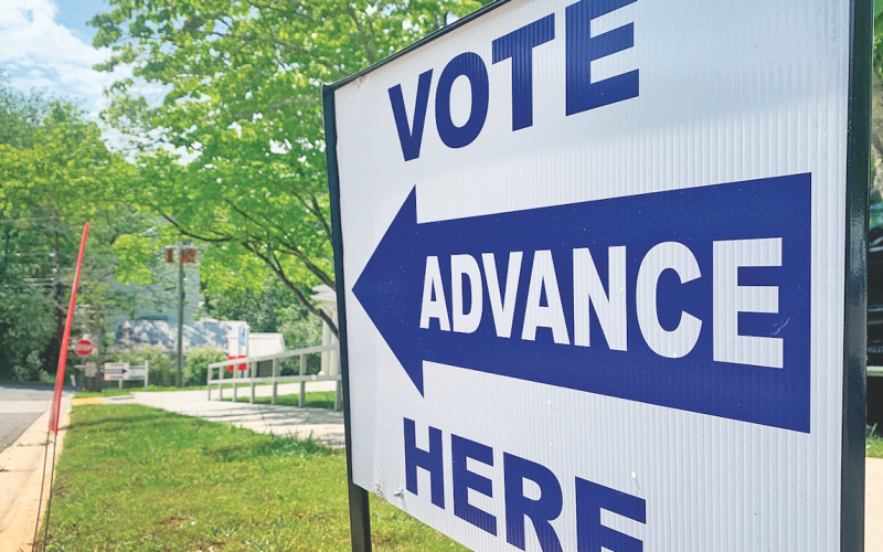 Voters can cast their early ballot at the Lumpkin County Elections Office at 56 Short Street.