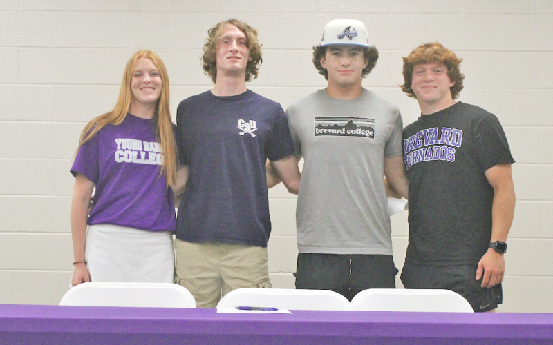 Harper Hubbard, Ben Sherrill, Mason Sullens and Will Wood made their college commitments to continue their athletic careers onto the next level.