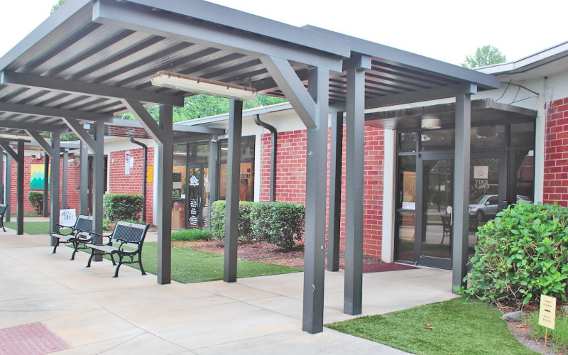 New daycare and pre-K services will be offered in the front of the former Lumpkin County Elementary School building, next to the Healthy Kids+ medical clinic.