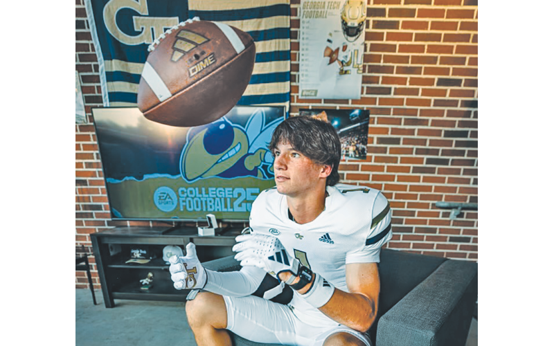 Lumpkin County standout athlete Cal Faulkner looks to continue his football career at Georgia Tech after high school graduation.