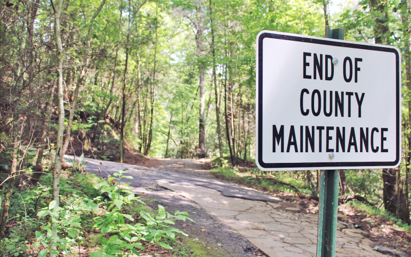Residents living off of Syrup Mill Road came together recently to make some needed improvements to the sections beyond where the County road maintenance takes place.