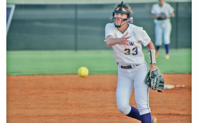 Addilade Antonia delivers a strike during this week’s regional game against Chestatee.