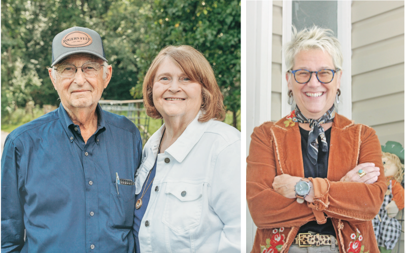 LEFT: Dahlonega couple Jimmy and Cheryl Berry have been chosen as King and Queen of the 70th annual Gold Rush Days Festival.  RIGHT: Jeremiah’s Place Executive Director Kerri Johnson is all smiles following her selection as the 2024 Gold Rush Grand Marshal.