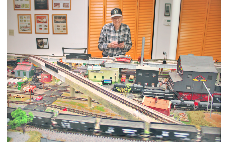 Veteran model railroader Tom Robinson will be giving the public an opportunity to view his remarkable S gauge train layout on Saturday, November 23 during the annual Piedmont Pilgrimage open house.