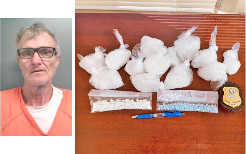 Investigators were reportedly able to unearth a sizable stash of methamphetamine and other drugs at the Old Dahlonega Highway residence of Tony Sullens earlier this month.