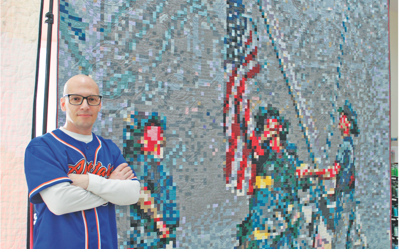 Andrew Lee’s quilt “United We Stand” will be displayed at the 9/11 Museum in New York City.