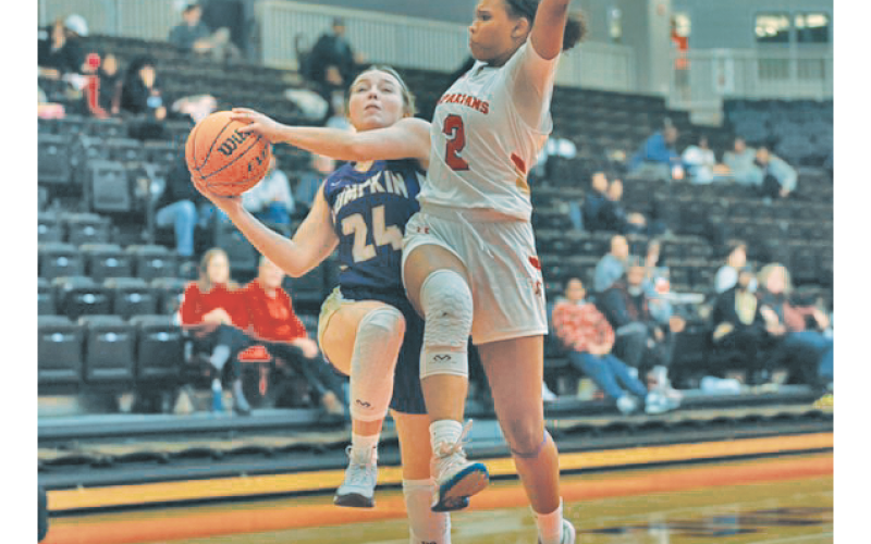 Lumpkin County’s Alyssa Ford attempts a layup against the Spartans.