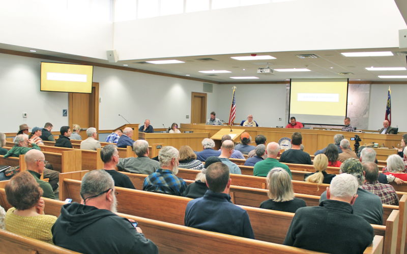 Lumpkin residents packed the gallery of the Commissioners Board Room last Tuesday afternoon for a lengthy hearing on proposed revisions to the County’s land use and development regulations.