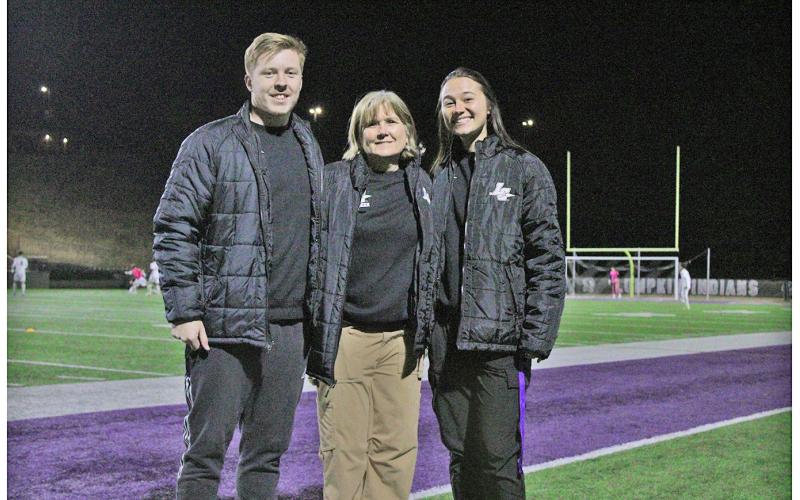 On the soccer field, Assistant Coach Ethan Pierce, Head Coach Cas Alldred and Abi Hunt take the reins as the girls team’s new coaching staff.