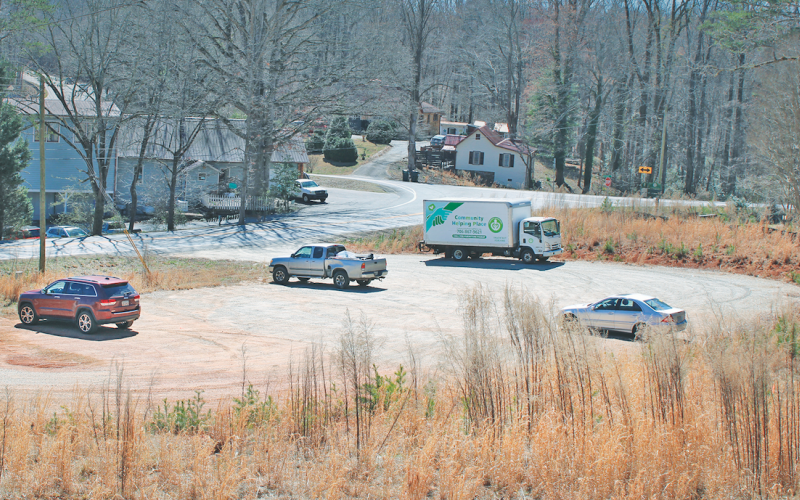 An existing gravel lot at the corner of Hwy. 52 and Rock House Road will be improved and expanded as part of the proposed “Adohi First Nations Park.”